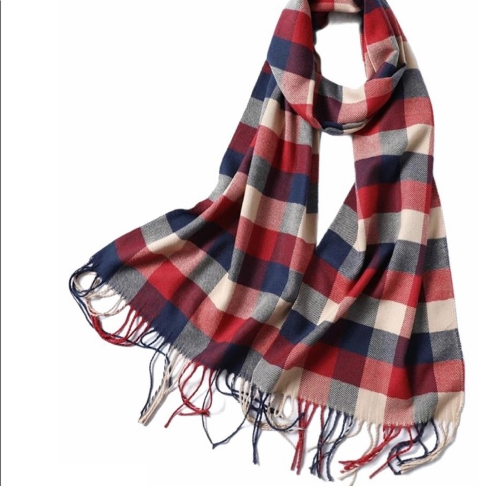 🤍❤️COZY Cashmere feel plaid scarf❤️🤍